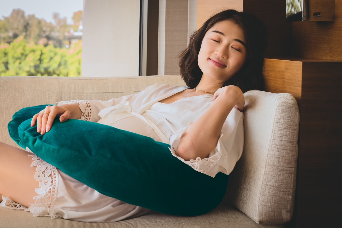 Hiamom Crescent™ Full Body Pregnancy Pillow